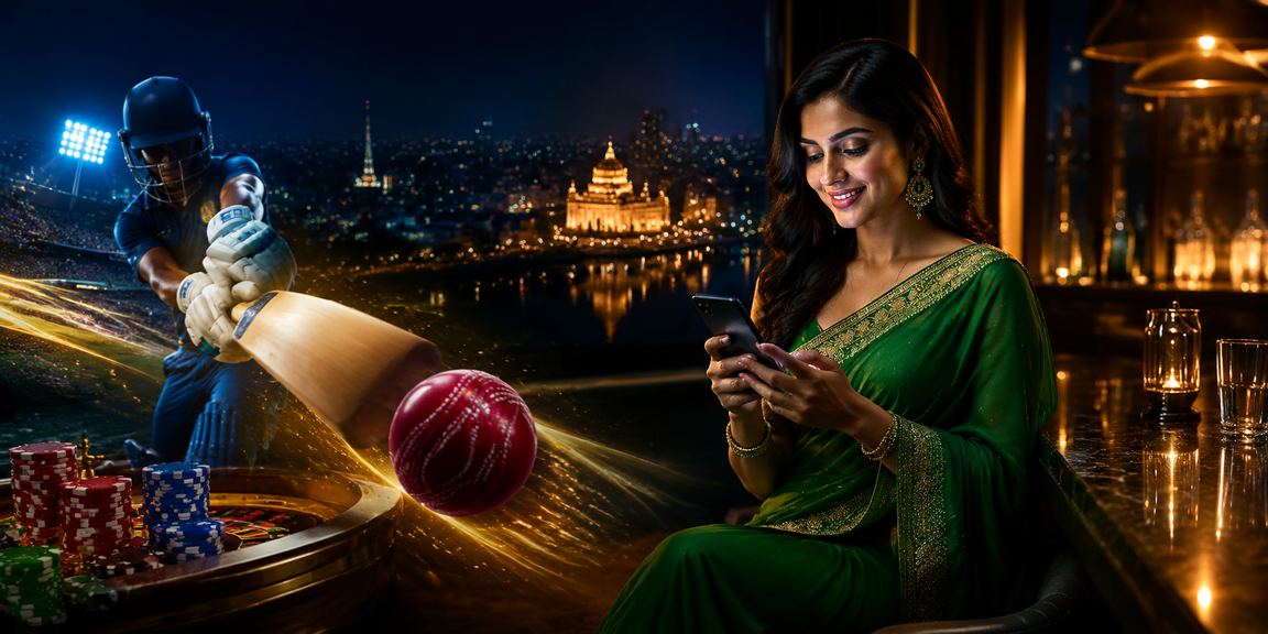 User placing cricket bets from Pune using mobile app